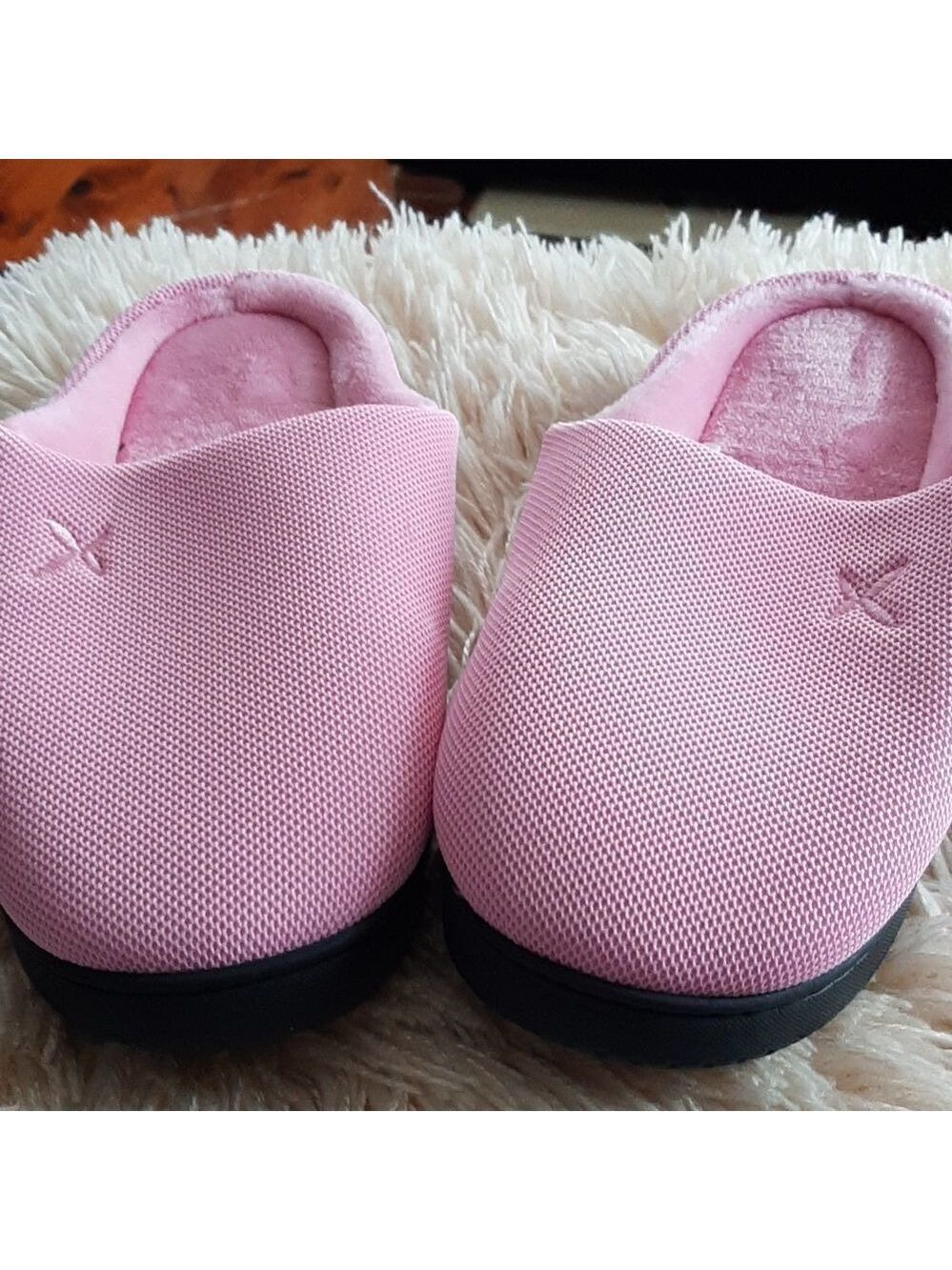 NWT Memory Foam Slippers for Women Slip on Cotton Non-Slip Rubber Size 5 / 5.6 - Picture 2 of 10